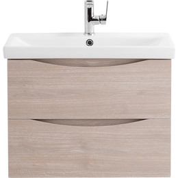 Тумба подвесная с раковиной BelBagno MARINO-CER-700-2C-SO-RG-P 70 см, Rovere Grigio фото 