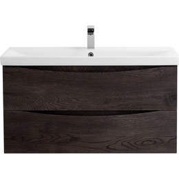 Тумба подвесная с раковиной BelBagno MARINO-CER-800-2C-SO-RNG-P 80 см, Rovere Nature Grigio фото 