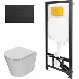 Инсталляция Oli 80 Eco с подвесным безободковым унитазом Point Виктория 886914SLO3+PN41061 фото 