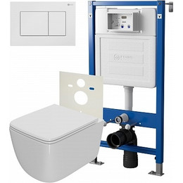 Инсталляция Point Элемент с подвесным безободковым унитазом Меркурий PN48011W фото 