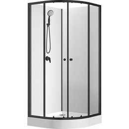 Душевая кабина Loranto Neo 90х90 см CS-21800, чёрный/прозрачное фото 