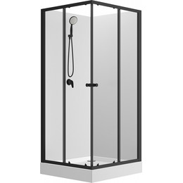 Душевая кабина Loranto Neo 90х90 см CS-21801, чёрный/прозрачное фото 