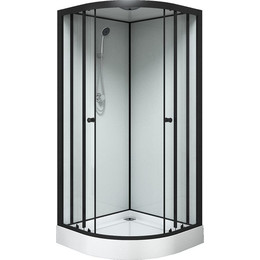 Душевая кабина Loranto Neo 90x90 см CS-22109, чёрный/прозрачное фото 