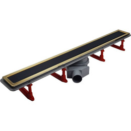 Трап Pestan (BETTOSERB) Confluo Premium Black Glass Gold+ Line 950 13100125, золото глянец/чёрный, Цвет производителя: чёрный, золото глянец, Размер трапа: 950 фото 