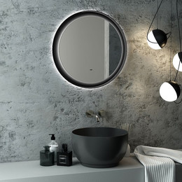 Зеркало Континент Planet Black Led 80 см ЗЛП684 фото 