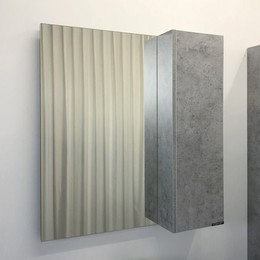 Зеркало-шкаф Comforty Осло 80 см, бетон светлый фото 