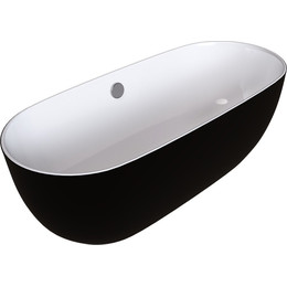 Ванна отдельностоящая Grossman 150x75 см GR-2401MB, черный фото 