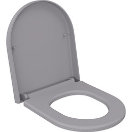 Сиденье с крышкой для унитаза Ambassador Abner микролифт 102T20301, серый матовый фото 