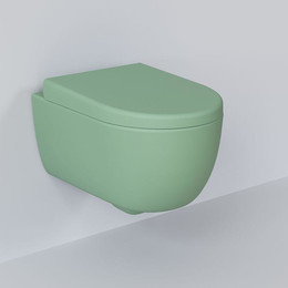 Унитаз подвесной безободковый Ambassador Abner 103T21001R, мятный матовый, Цвет производителя: зелёный фото 