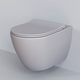 Унитаз подвесной безободковый Ambassador Queen 113T20301R, серый матовый, Цвет производителя: серый фото 