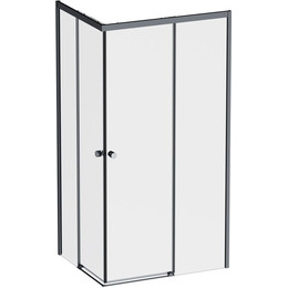 Душевое ограждение Am.Pm X-Joy 100x80 см W94G-403-10080-BТ, черный/прозрачное фото 