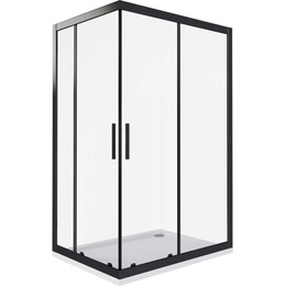 Душевое ограждение Bas Cofe CR-120-80-C-B 120x80 см, чёрный/прозрачное фото 