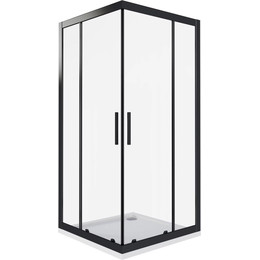 Душевое ограждение Bas Cofe CR-80-C-B 80x80 см, чёрный/прозрачное фото 