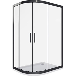 Душевое ограждение Bas Cofe R-120-C-B 120x80 см, чёрный/прозрачное фото 