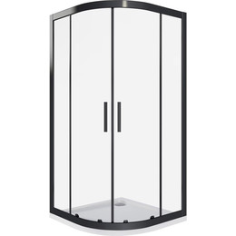 Душевое ограждение Bas Cofe R-80-C-CH 80x80 см, чёрный/прозрачное фото 