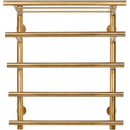 Полотенцесушитель водяной Secado Турин 6 с полкой П5 500x600 мм, бронза фото 