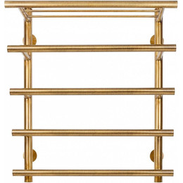 Полотенцесушитель электрический Secado Турин 6 с полкой П5 500x600 мм (возможность скрытого подключения) бронза фото 