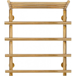 Полотенцесушитель электрический Secado Турин 1 СП с полкой П5 500x600 мм (возможность скрытого подключения) бронза фото 