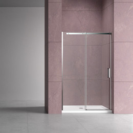 Душевая дверь Vincea Dice 140 см VDS-4D140CL (стекло 8 мм), хром/прозрачное фото 