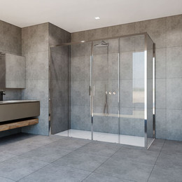 Душевое ограждение Vincea Garda 180x90 см VSR-1G29018CL, хром/прозрачное фото 