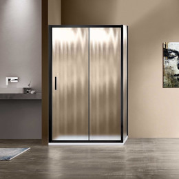 Душевое ограждение Vincea Garda 120x90 см VSR-1G9012CHB, черный/шиншилла фото 