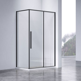 Душевое ограждение Vincea Slim-N 130х80 см VSR-4SN8013CLB, черный/прозрачное фото 