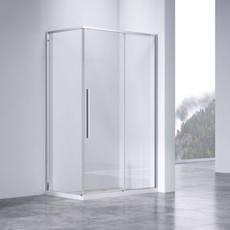Душевое ограждение Vincea Slim-N 100х90 см VSR-4SN9010CL, хром/прозрачное фото 