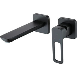 Смеситель для раковины настенный Iddis Slide SLIBL00i65, черный матовый фото 