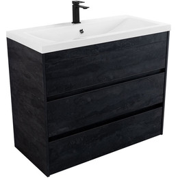 Тумба напольная с раковиной Art&Max FAMILY-M-900-3C-PIA-HC 90 см, угольный камень фото 