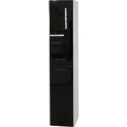 Пенал подвесной Эстет Vegas 40 см L ФР-00003493, чёрный/белый фото 