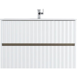 Тумба подвесная с раковиной Art&Max AM-ELEGANT-900-2C-SO-BM-LED 90 см, белый матовый, Цвет фасада: белый матовый фото 