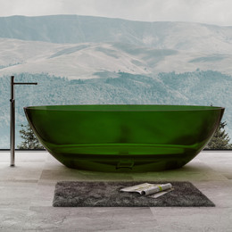 Ванна прозрачная Abber Kristall 180x85 см AT9702Emerald, зеленый фото 