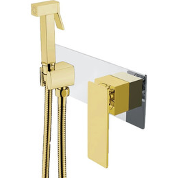 Набор для гигиенического душа Boheme Q 147-CRG.2, gold chrome, Цвет производителя: хром, золото фото 