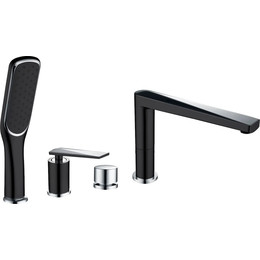 Смеситель для ванны Boheme Venturo 370-B, black chrome, Цвет производителя: black chrome фото 