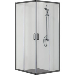 Душевое ограждение Aquatek 90x90 см AQ ARI KV09020BL, чёрный/прозрачное фото 