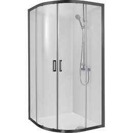 Душевое ограждение Aquatek 100x100x2000 см AQ ARI RO10020BL, чёрный/прозрачное фото 