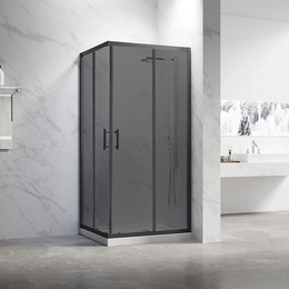 Душевое ограждение Veconi Rovigo 120x80 см RV27B-12090-05-C8, черный/тонированное фото 