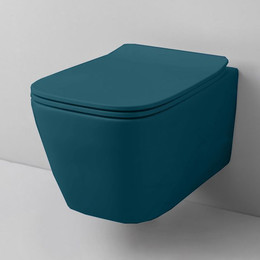 Унитаз подвесной безободковый ArtCeram A16 ASV003 42 00, Verde petrolio, Цвет производителя: зелёный фото 