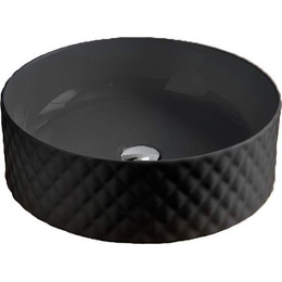 Раковина-чаша ArtCeram Rombo 45 см OSL009 17 00, чёрный матовый фото 