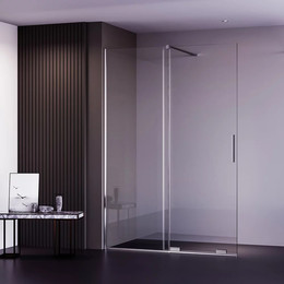 Душевая перегородка Veconi Premium Trento 100 см PTDW-50CH-100-01-C4 (стекло 8 мм) с кронштейном в комплекте, хром/прозрачное фото 