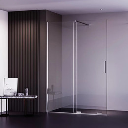 Душевая перегородка Veconi Premium Trento 150 см PTDW-50CH-150-01-C4 (стекло 8 мм) с кронштейном в комплекте, хром/прозрачное фото 