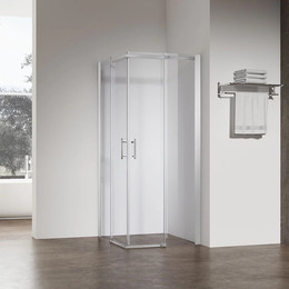 Душевое ограждение Veconi Rovigo 80x80 см RV50CH-8080-01-C8, хром/прозрачное фото 