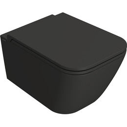 Унитаз подвесной безободковый Globo Stone STS05.SK, Smoke, Цвет производителя: чёрный фото 