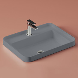 Раковина врезная на столешницу ArtCeram Fuori Scala 60 см TFL034 37 00, denim фото 