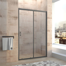 Душевая дверь Veconi Vianno 130 см VN40B-130-01-C1, черный/прозрачное фото 