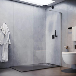 Душевая перегородка Veconi Korato 70 см KR77-70-01-C8 (стекло 8 мм), хром/прозрачное фото 