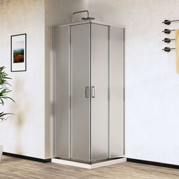 Душевое ограждение Vincea City 80x80 см VSS-5CT800MT, хром/текстурное фото 