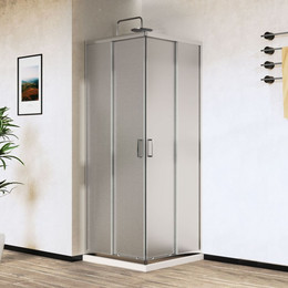 Душевое ограждение Vincea City 90x90 см VSS-5CT900MT, хром/текстурное фото 