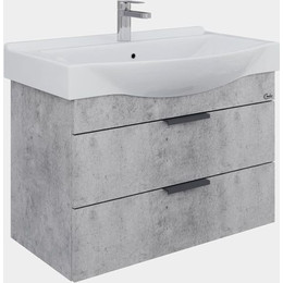 Тумба подвесная с раковиной Onika Девис 80 см 108048, бетон чикаго фото 