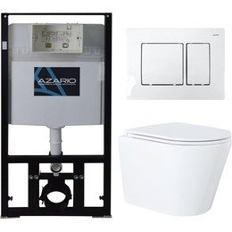 Инсталляция с подвесным унитазом Azario Teramo AZ-8010-1000+AZ-8200-0032+AZ-0053 фото 